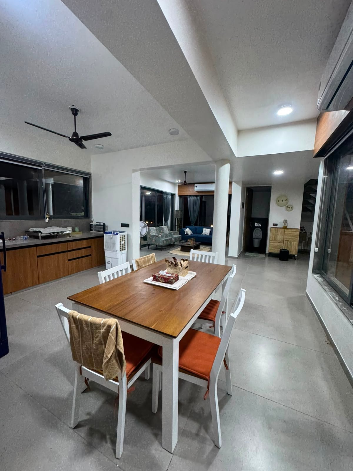Dining and kitchen area